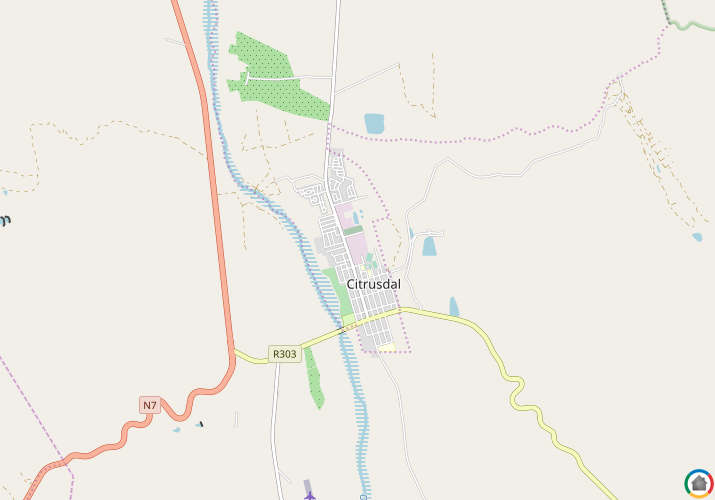 Map location of Citrusdal